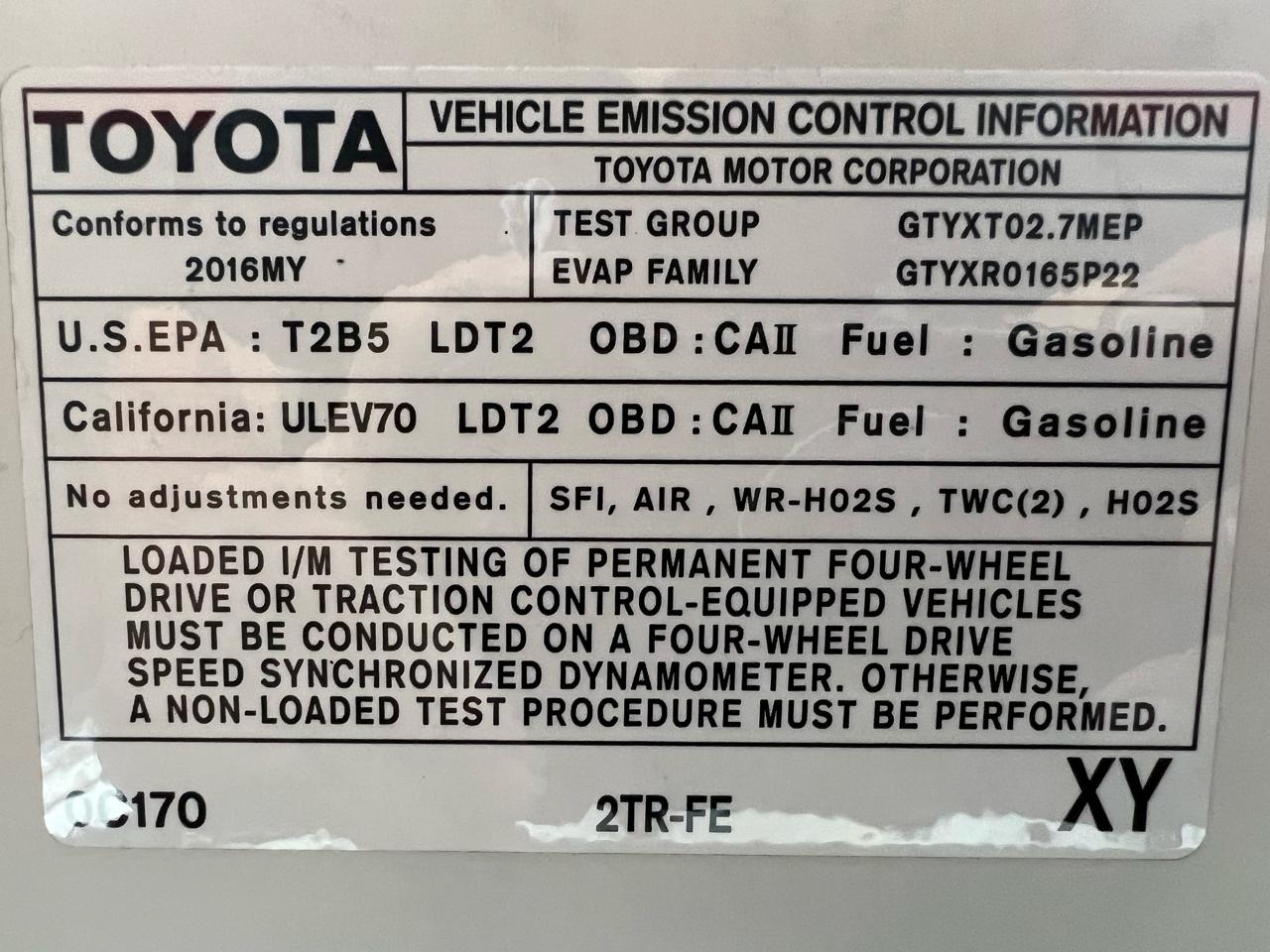 Toyota Tacoma  2016