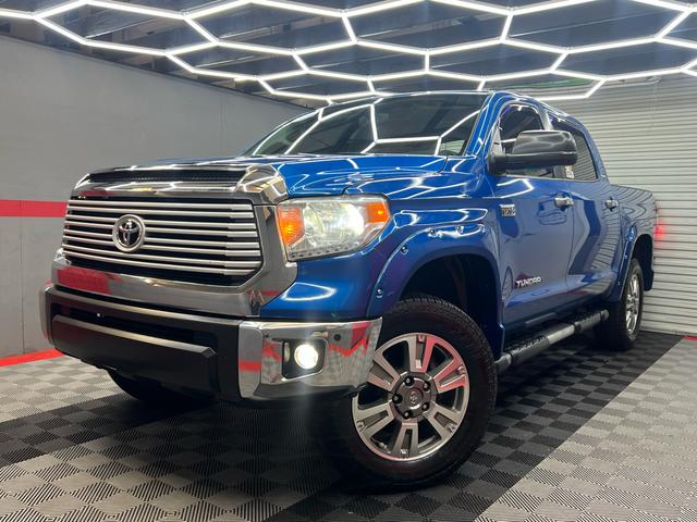 Blue 2016 Toyota Tundra Limited CrewMax 5.7L FFV 4WD Pickup Truck Four-Wheel Drive 6-Speed Automatic
