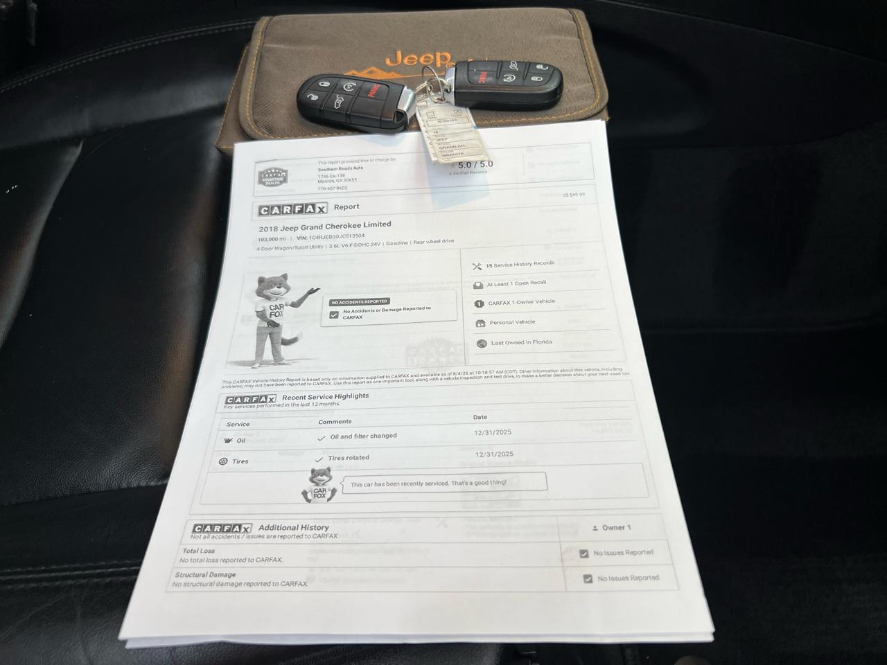 Jeep Grand Cherokee Limited 2WD 2018