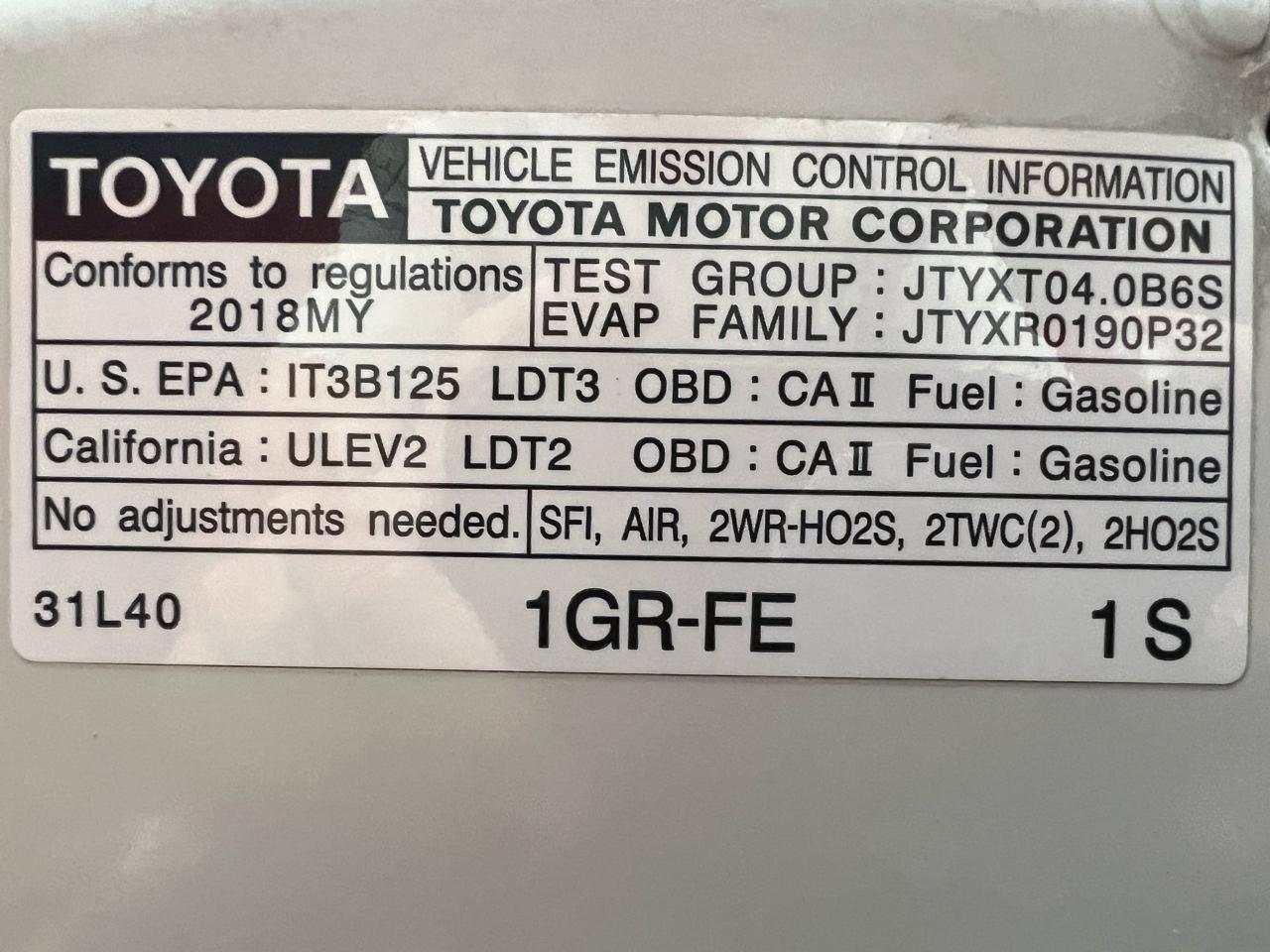 Toyota 4Runner Limited 2WD V6 2018