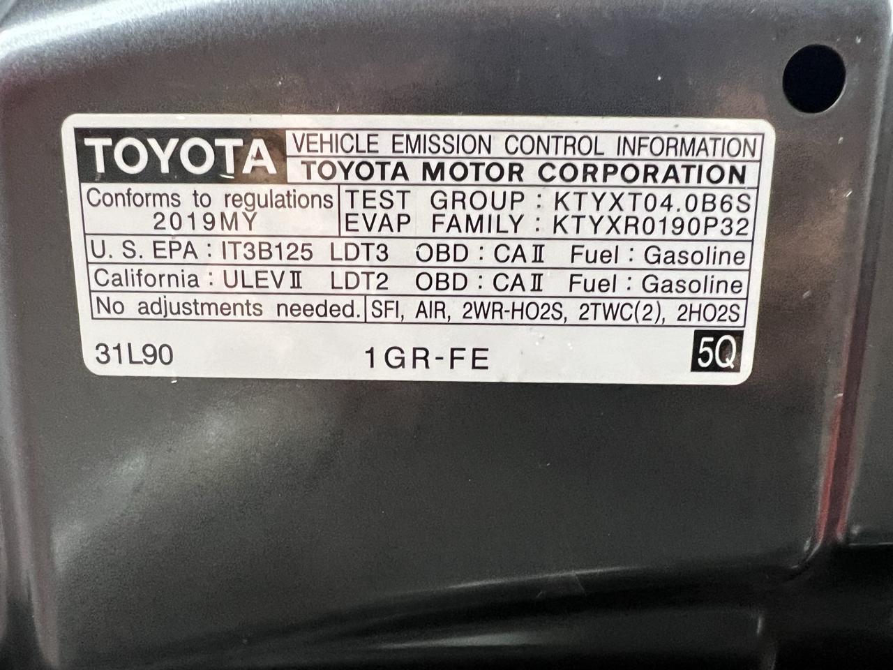 Toyota 4Runner TRD Offroad Premium 4D SUV 4WD V6 2019