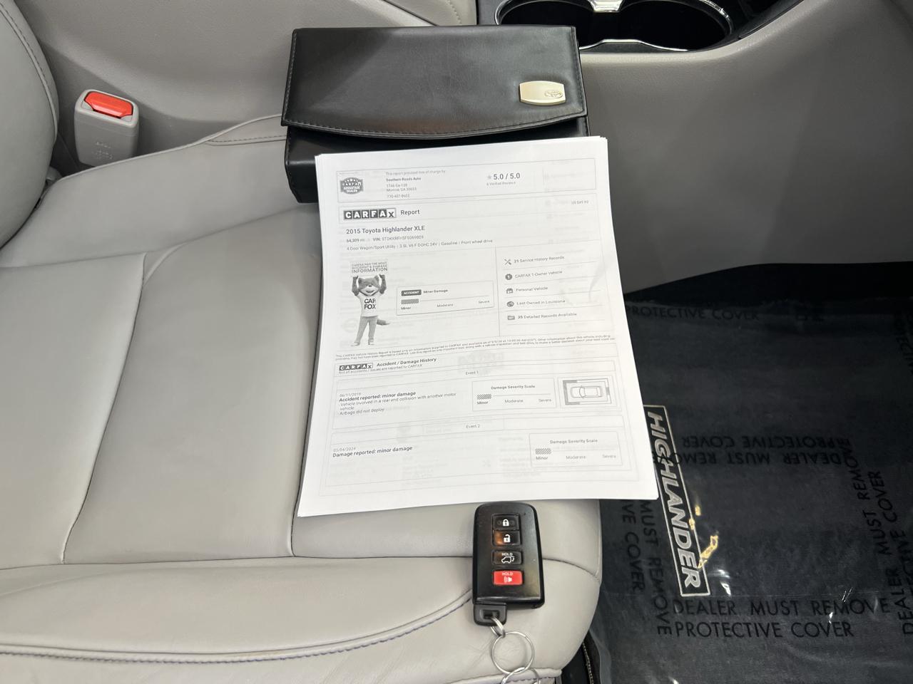 Toyota Highlander XLE FWD V6 2015