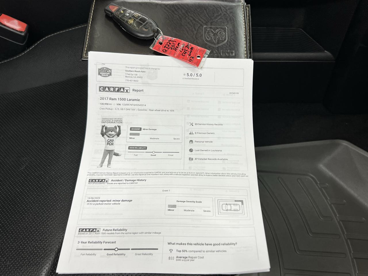 RAM 1500 Laramie Crew Cab SWB 4WD 2017