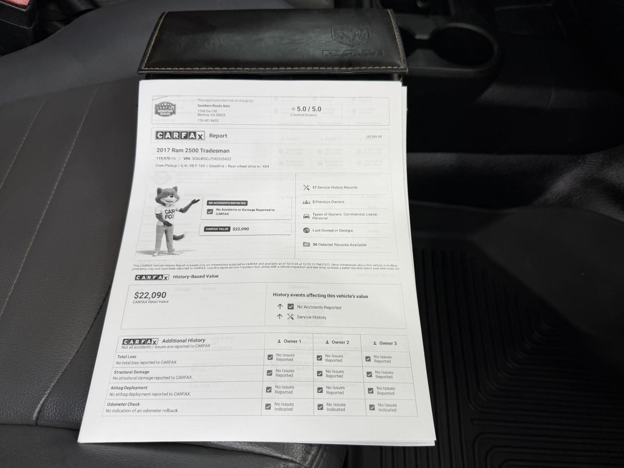 RAM 2500 Tradesman Crew Cab SWB 4WD 2017