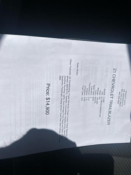 Chevrolet TrailBlazer RS 2021