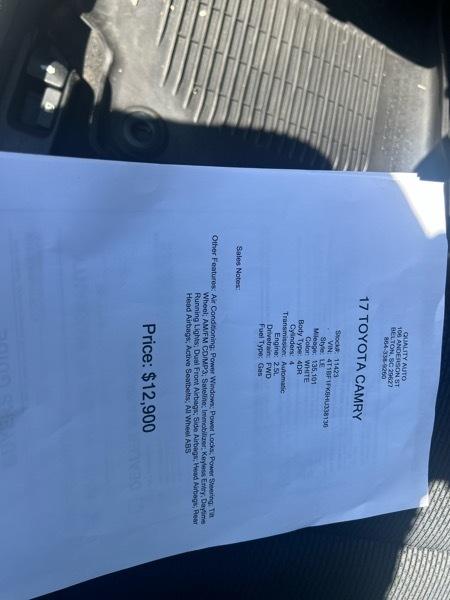 Toyota Camry SE 2017