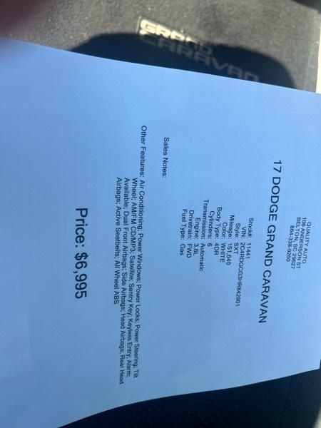 Dodge Grand Caravan SXT 2017