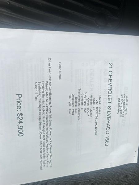 Chevrolet Silverado 1500 1LT Crew Cab 4WD 2021