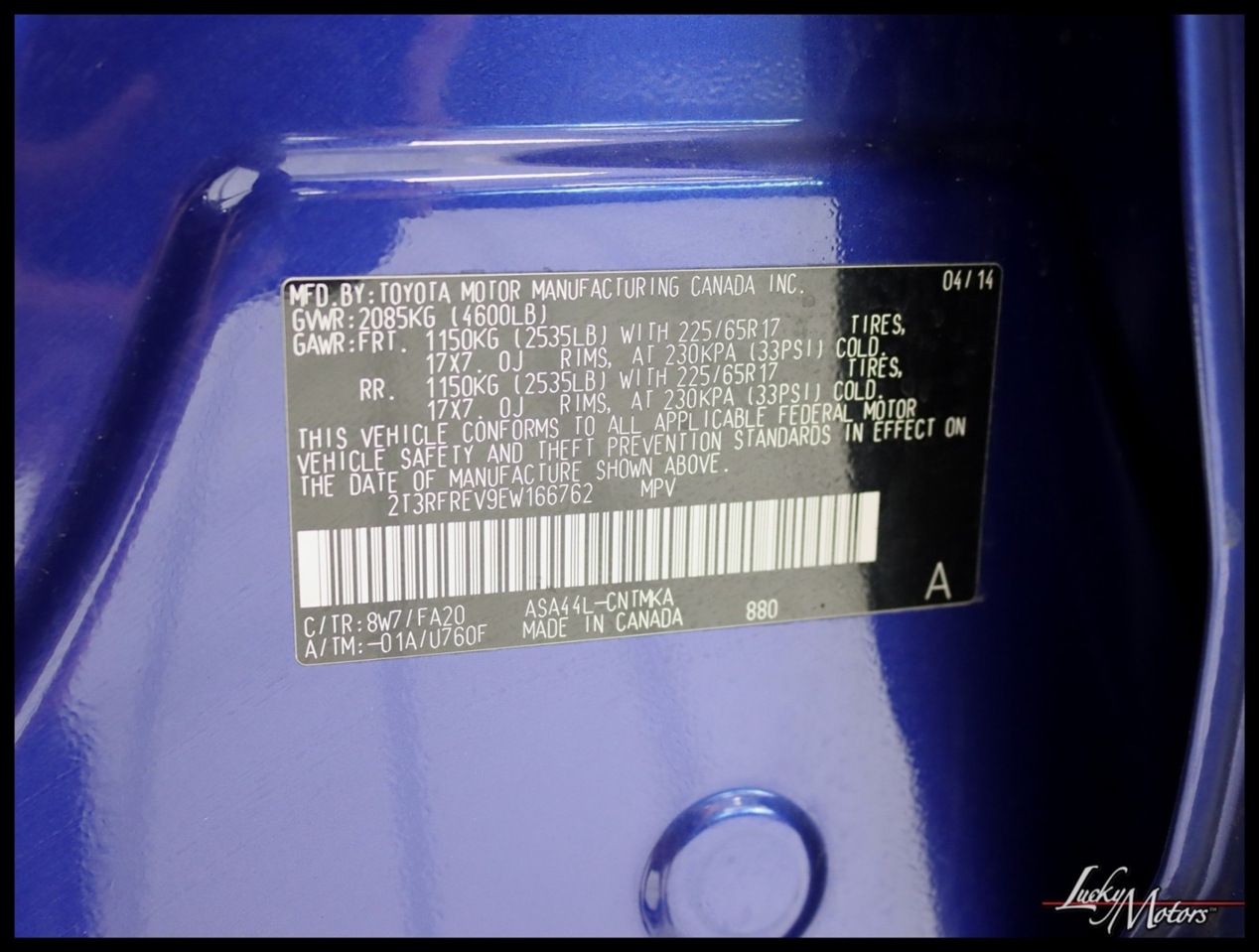 Toyota RAV4 XLE AWD 2014