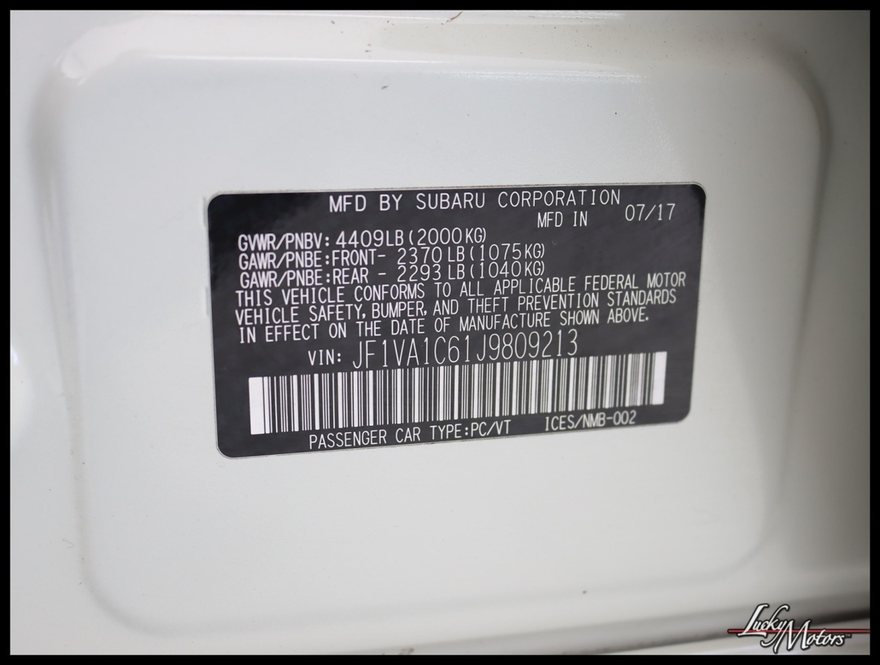 Subaru WRX Premium 6M 2018 Subaru WRX Premium 6M 2018