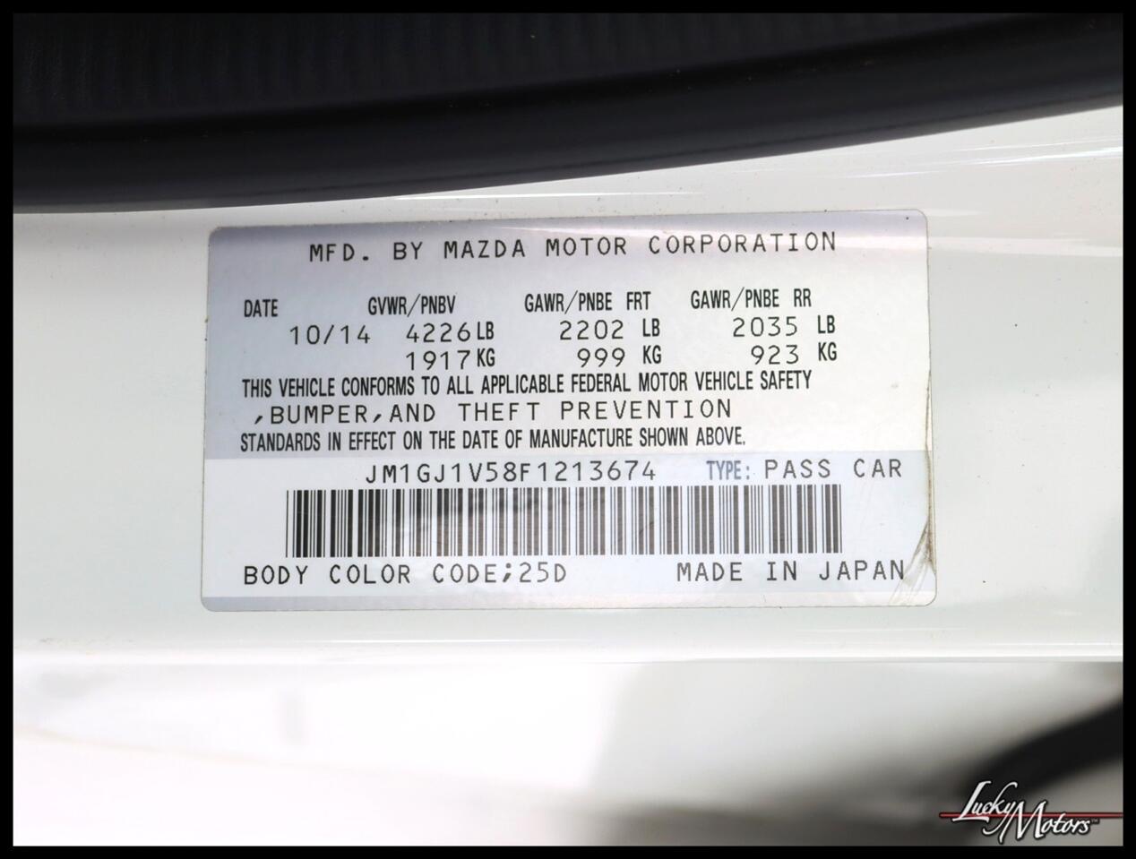 Mazda MAZDA6 i Touring 2015