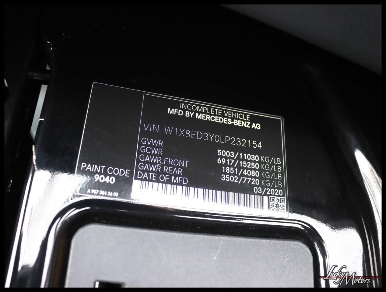 Mercedes-Benz Sprinter 3500 XD 170-in. WB 2020