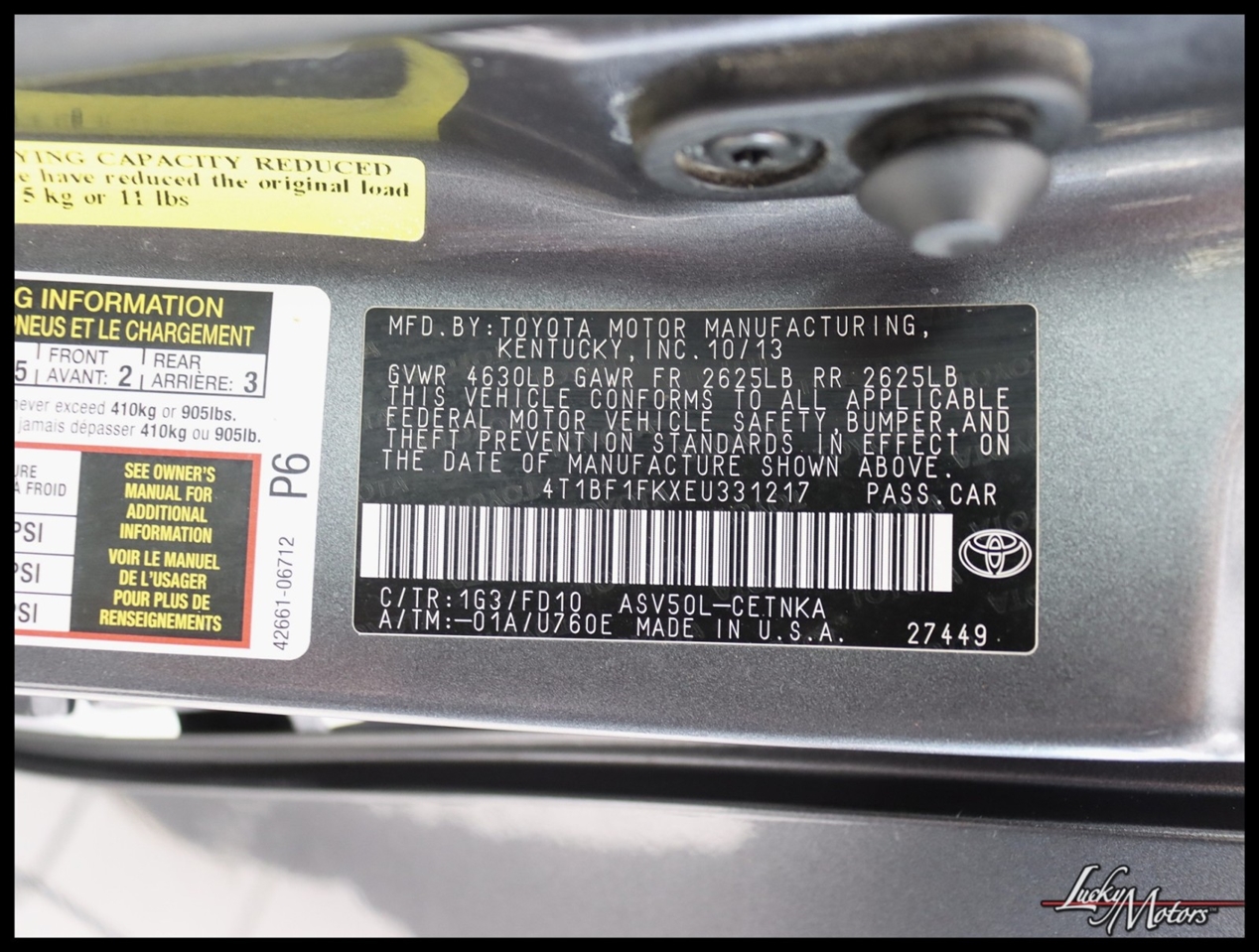 Toyota Camry LE 2014