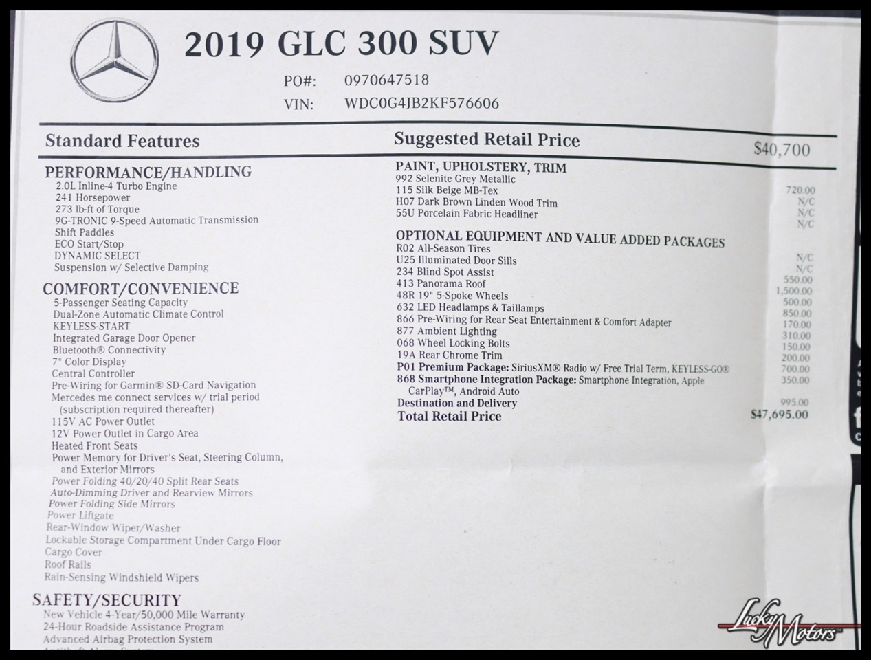 Mercedes-Benz GLC-Class GLC300 2019