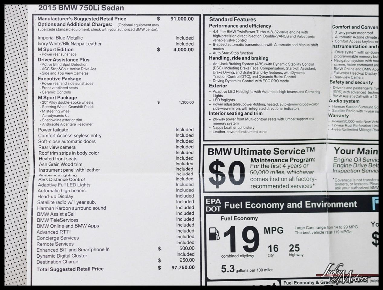 BMW 7-Series 750Li 2015