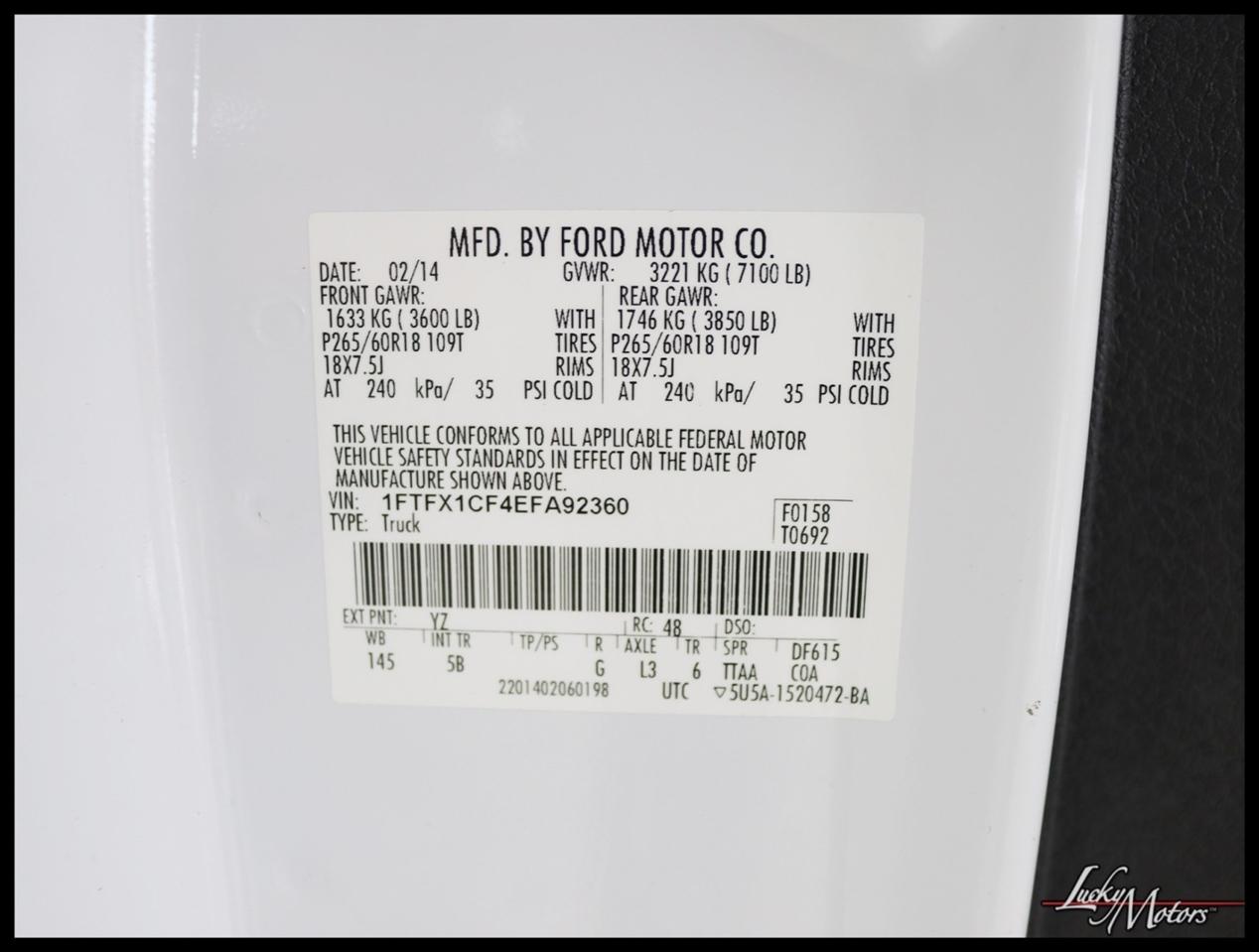 Ford F-150 Supercab 163" XL 2014