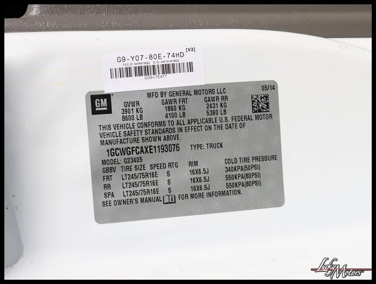 Chevrolet Express 2500 Cargo 2014