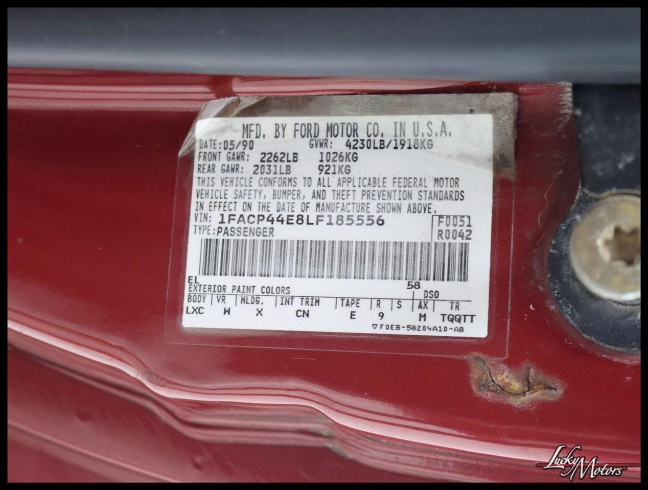 Ford Mustang LX 5.0L convertible 1990