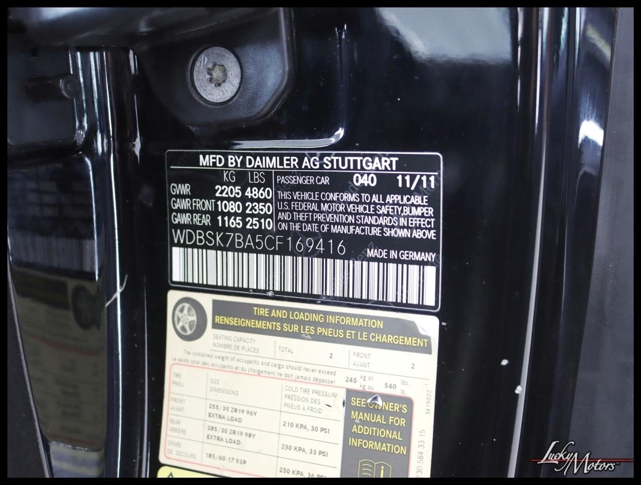 Mercedes-Benz SL-Class SL550 2012