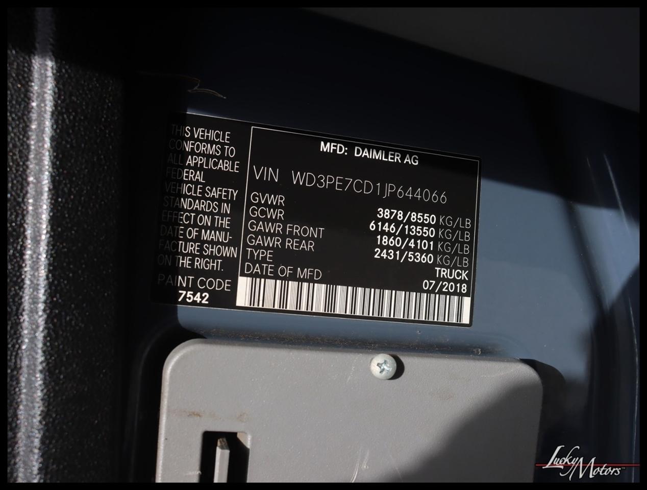 Mercedes-Benz Sprinter 2500 144-in. WB 2018