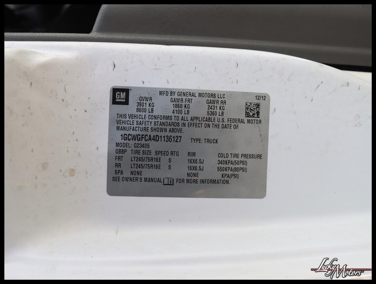 Chevrolet Express 2500 Cargo 2013