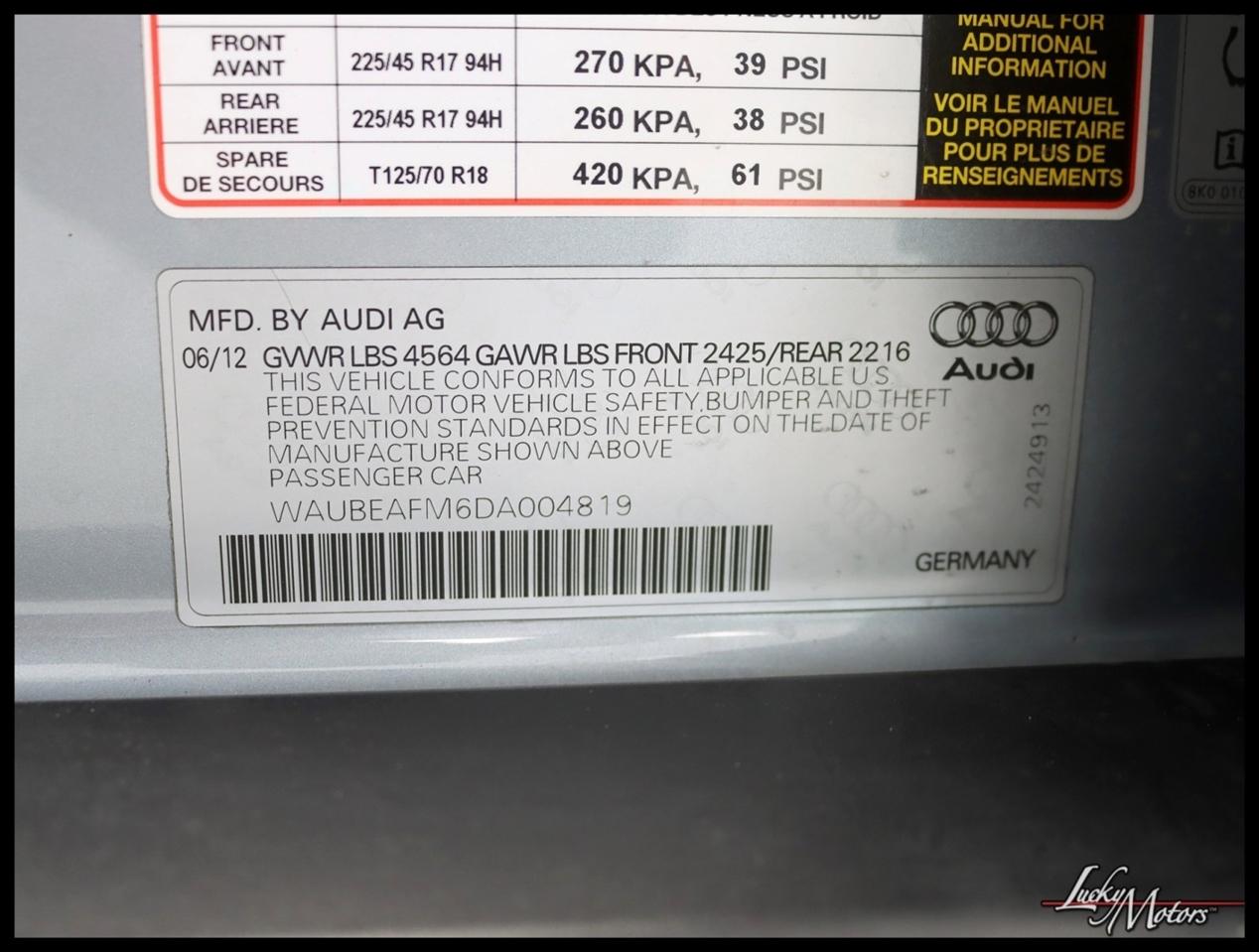 Audi A3 2.0T PZEV Premium S tronic 2013