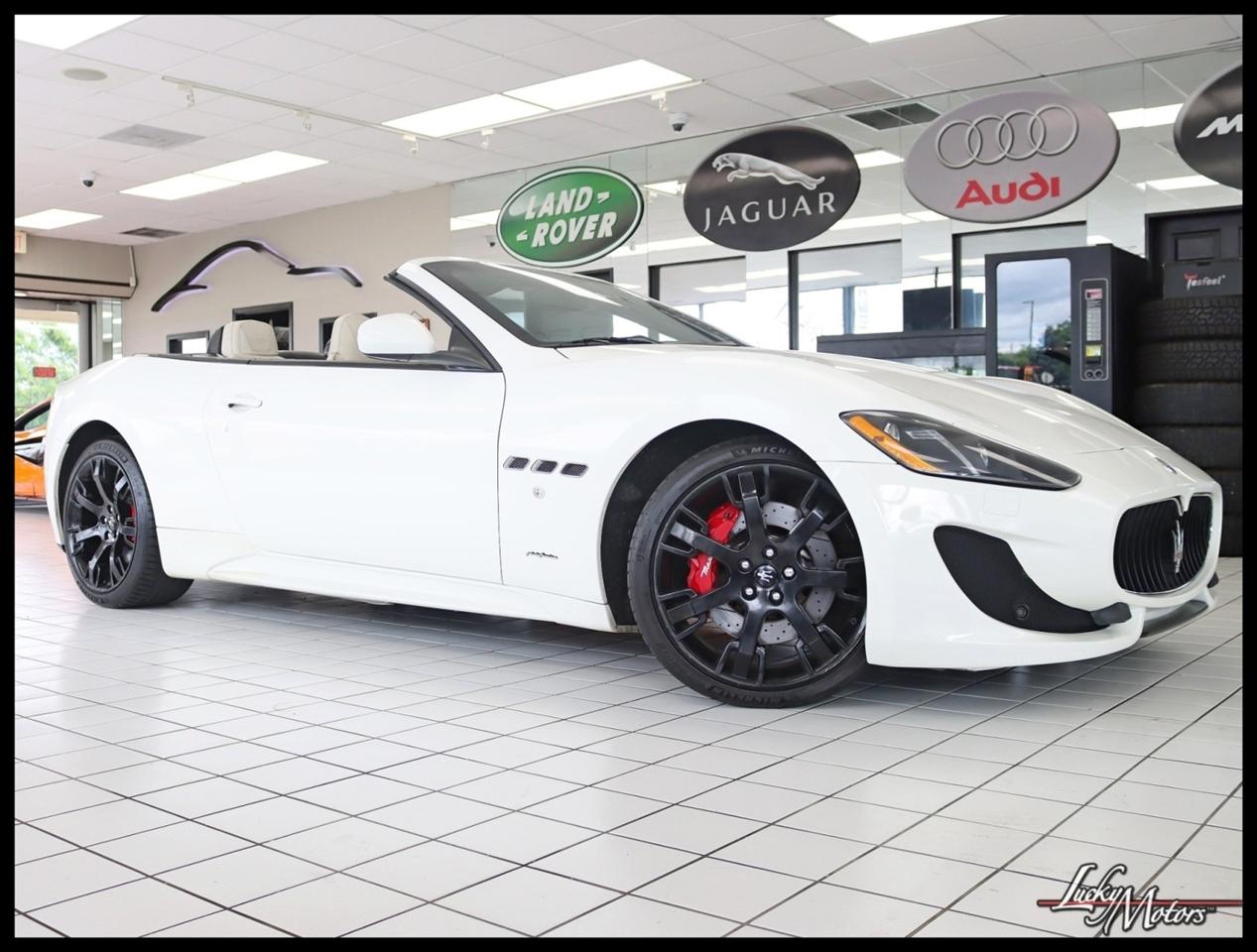 Bianco Birdcage Pearlescent 2015 Maserati GranTurismo Convertible Rear-Wheel Drive Automatic