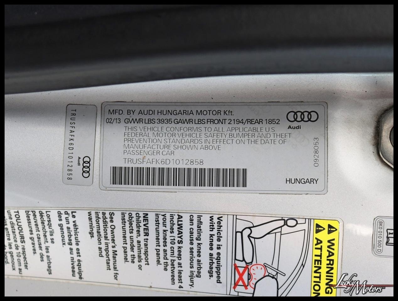 Audi TT 2.0T Roadster quattro S tronic 2013