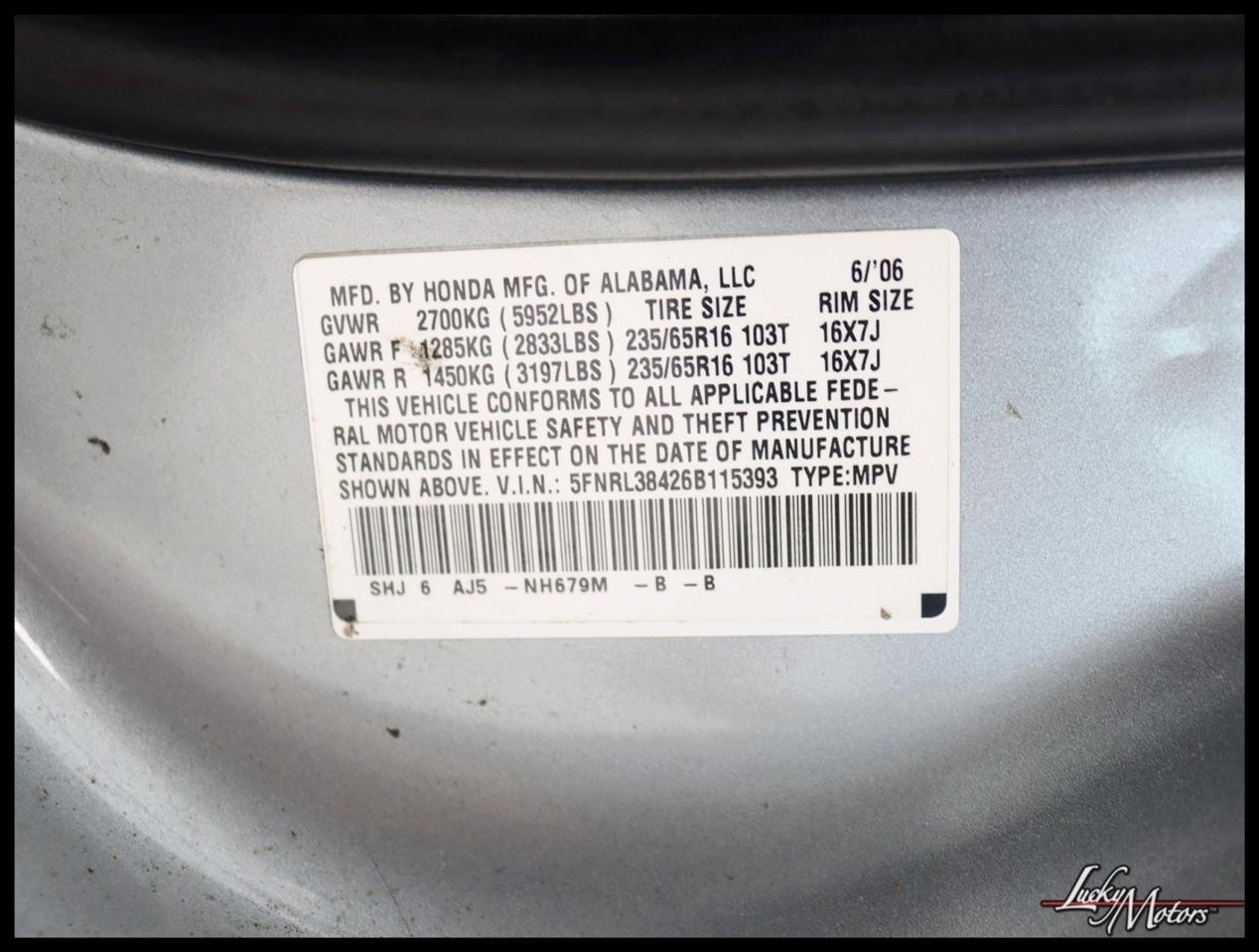 Honda Odyssey EX 2006