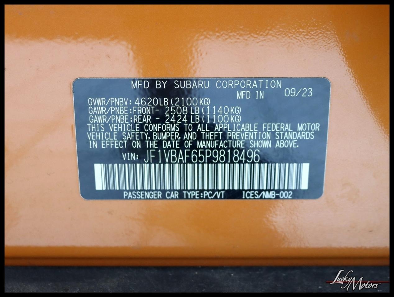 Subaru WRX Premium 6M 2023