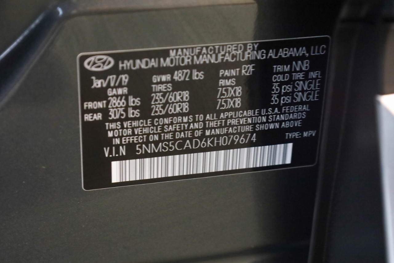 Hyundai Santa Fe Limited 2.4L Auto AWD 2019