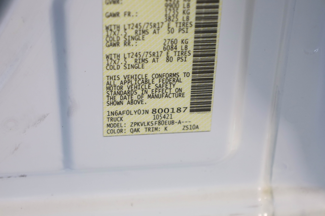 Nissan NV Cargo NV3500 HD High Roof V8 SL 2018