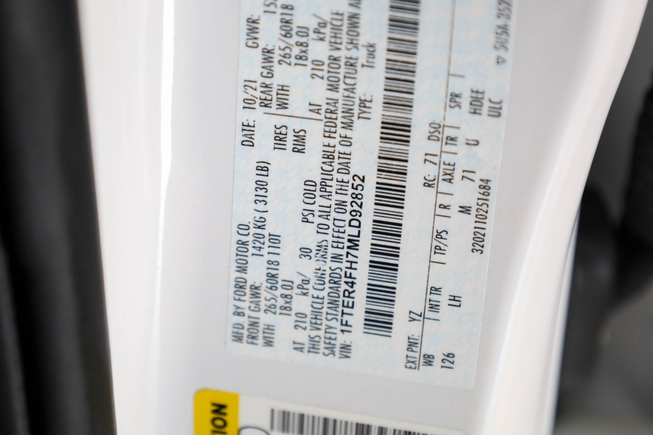 Ford Ranger LARIAT 4WD SuperCrew 5' Box 2021