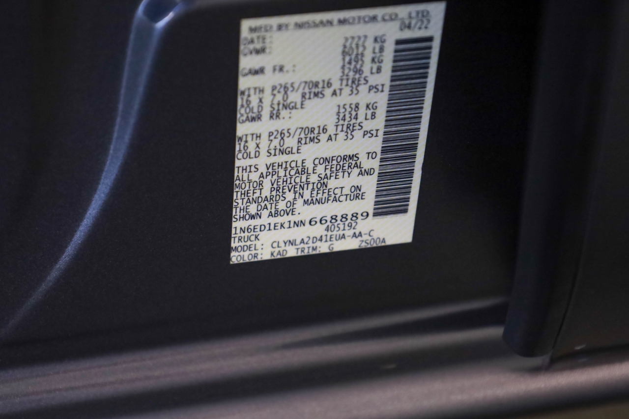 Nissan Frontier Crew Cab 4x4 S Auto 2022