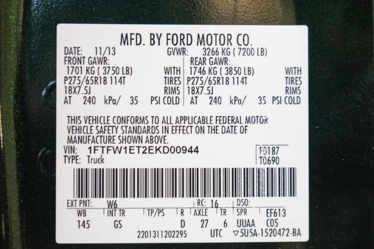 Ford F-150 4WD SuperCrew 145" King Ranch 2014