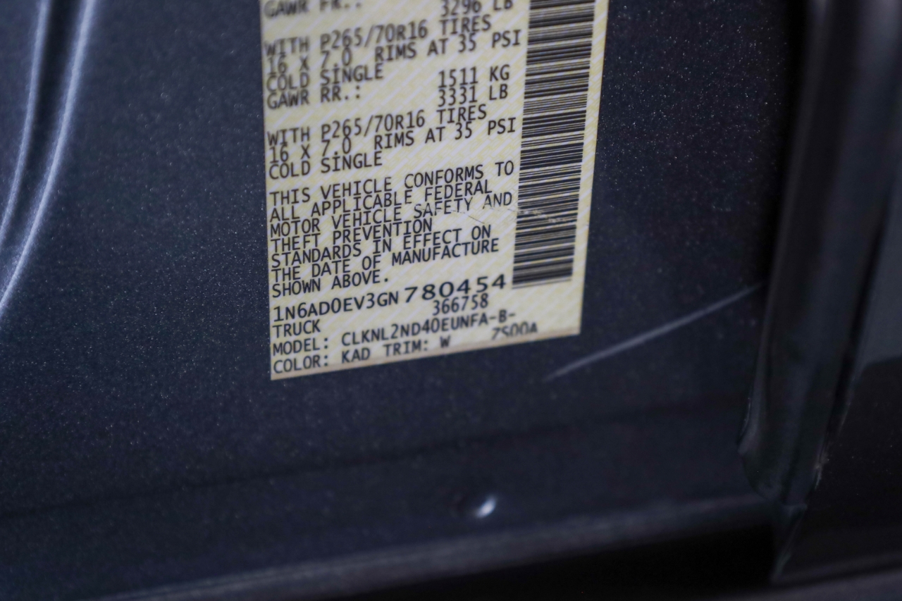 Nissan Frontier 4WD Crew Cab SWB Auto SV 2016