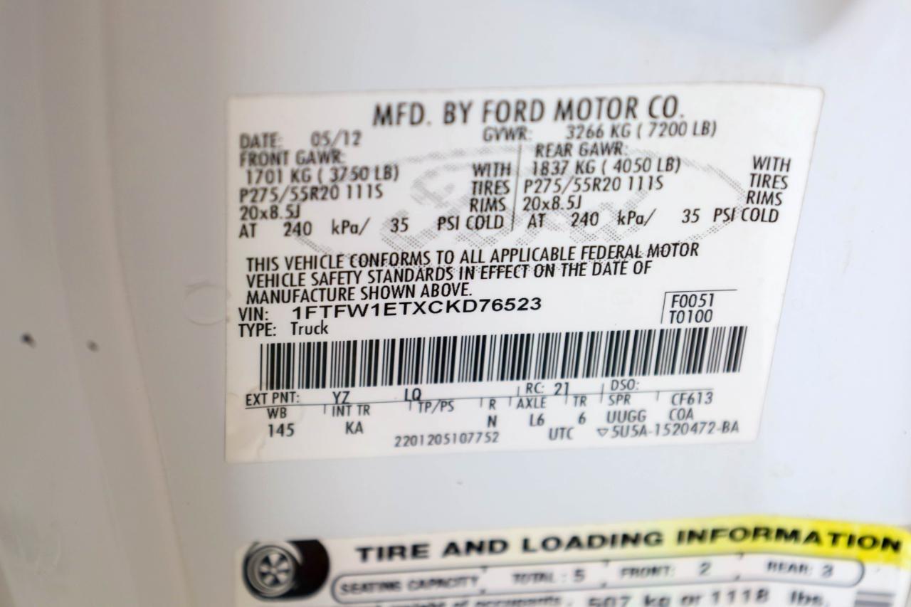 Ford F-150 4WD SuperCrew 145" Platinum 2012