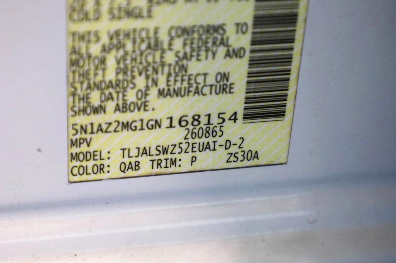 Nissan Murano FWD 4dr Platinum 2016