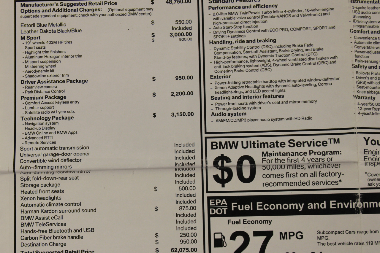 BMW 4 Series 2dr Conv 428i RWD 2015