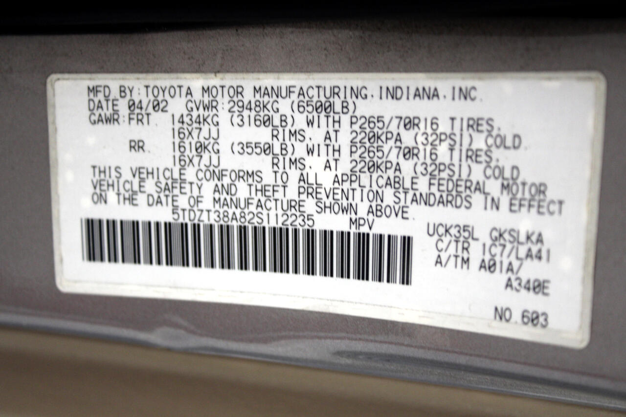 Toyota Sequoia 4dr Limited (Natl) 2002