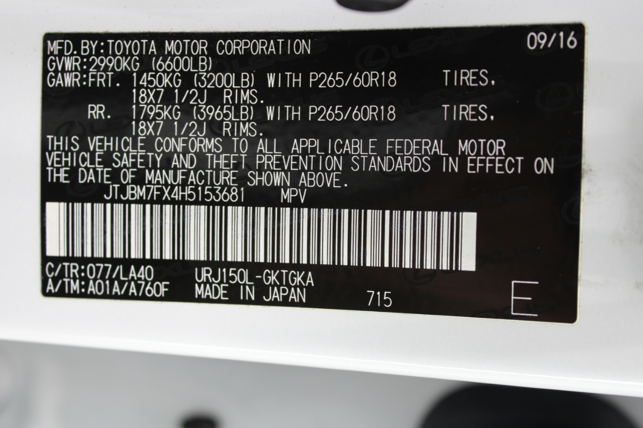 Lexus GX 460 Premium 4D SUV 4WD 2017