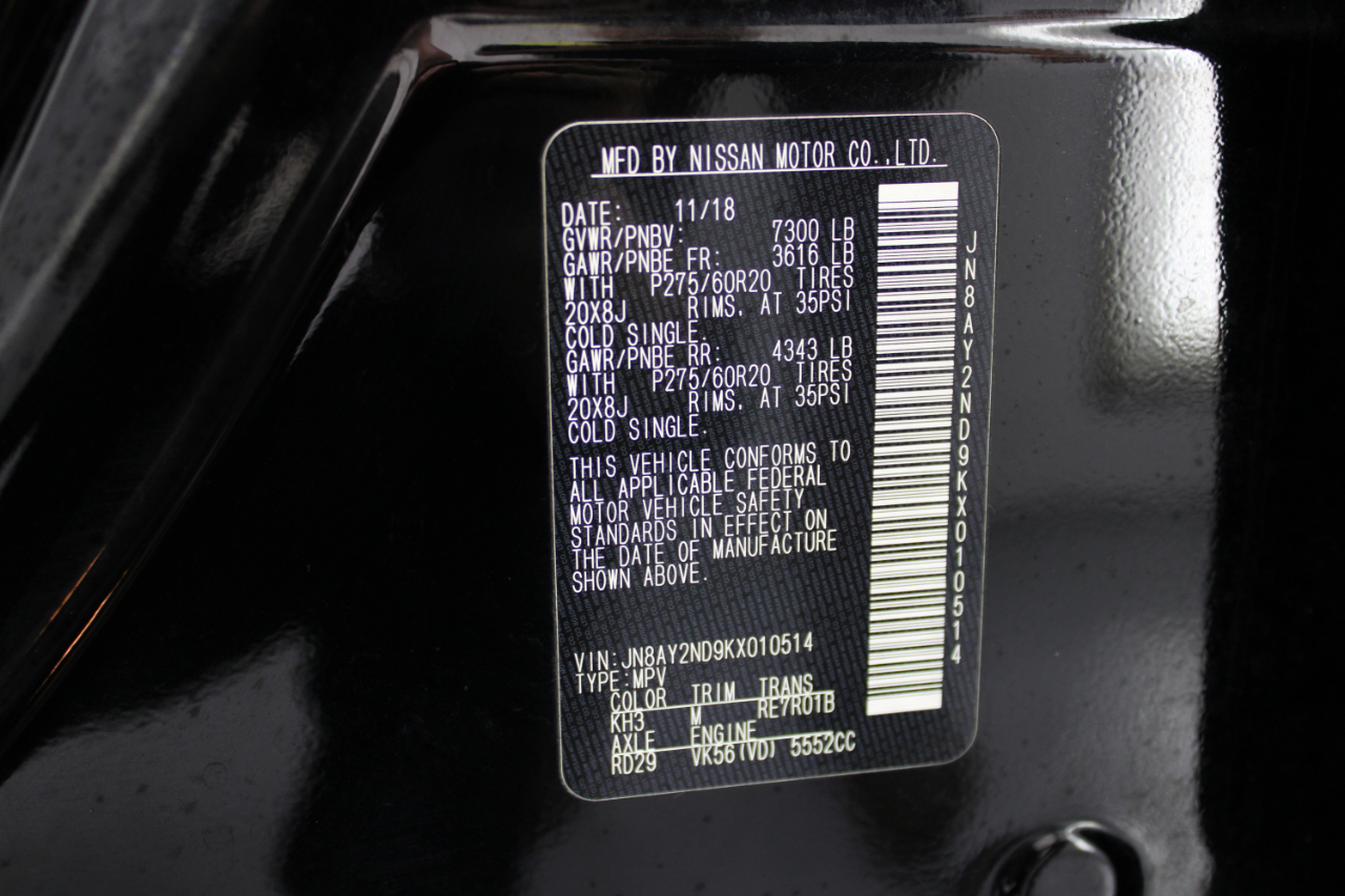 Nissan Armada 4x2 SL 2019