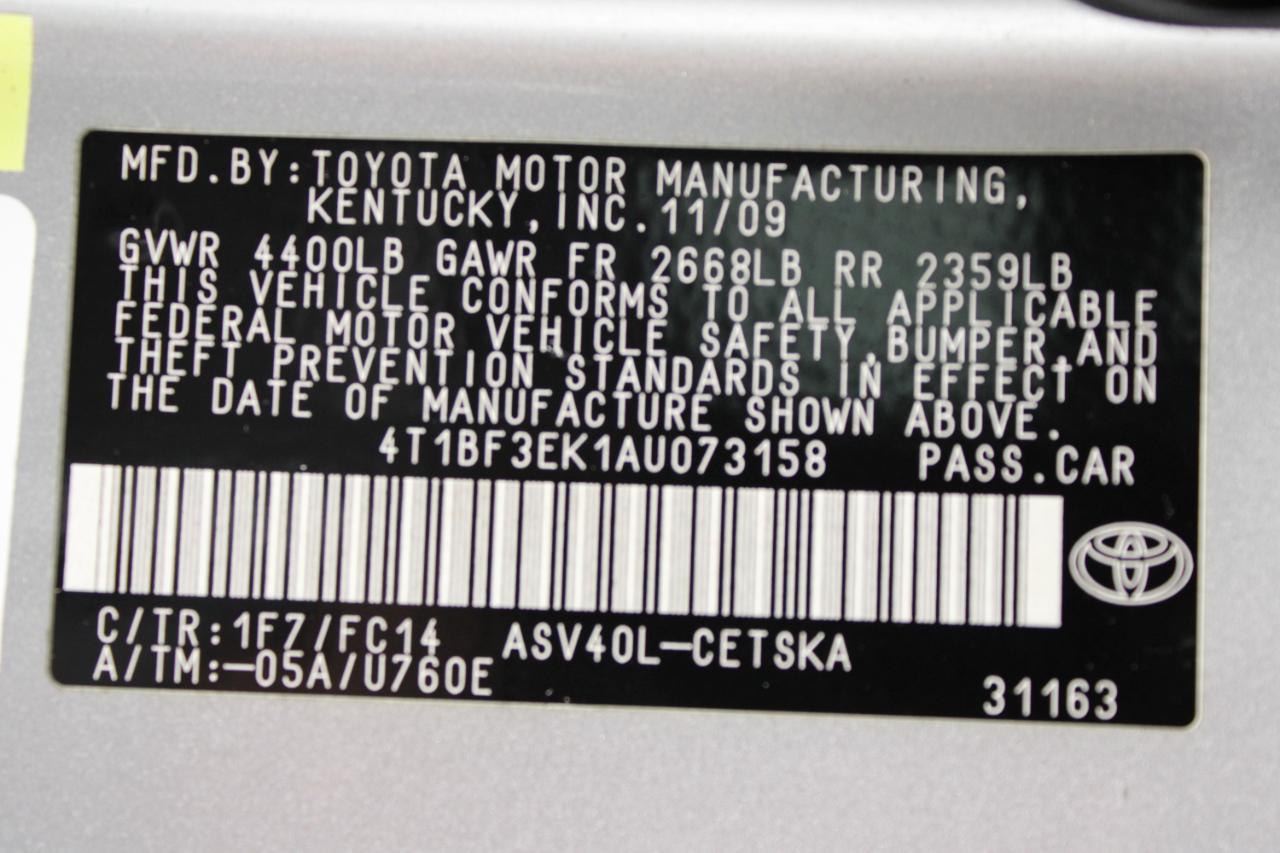 Toyota Camry 4dr Sdn I4 Auto SE (Natl) 2010