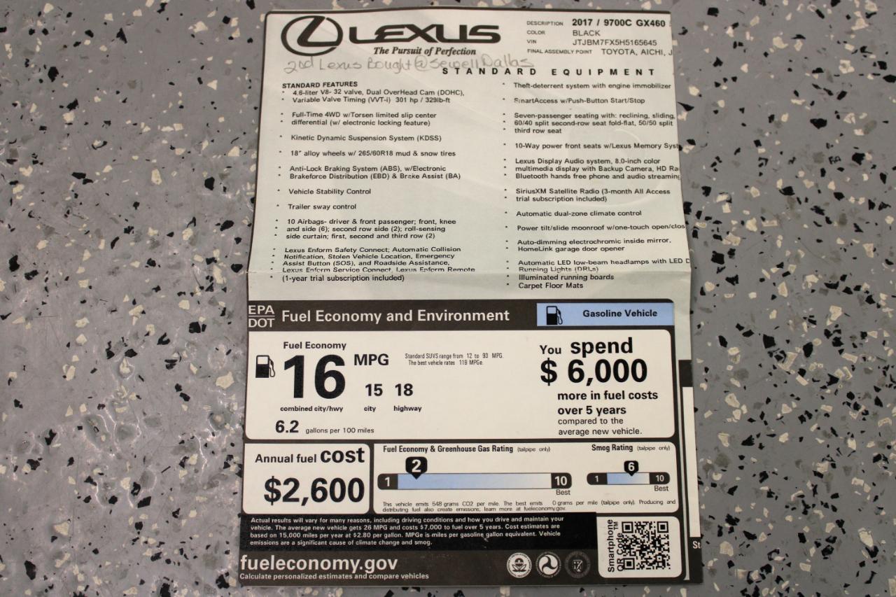 Lexus GX 460 Premium 4D SUV 4WD 2017