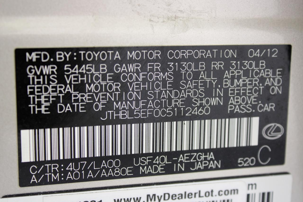 Lexus LS 460 4dr Sdn RWD 2012