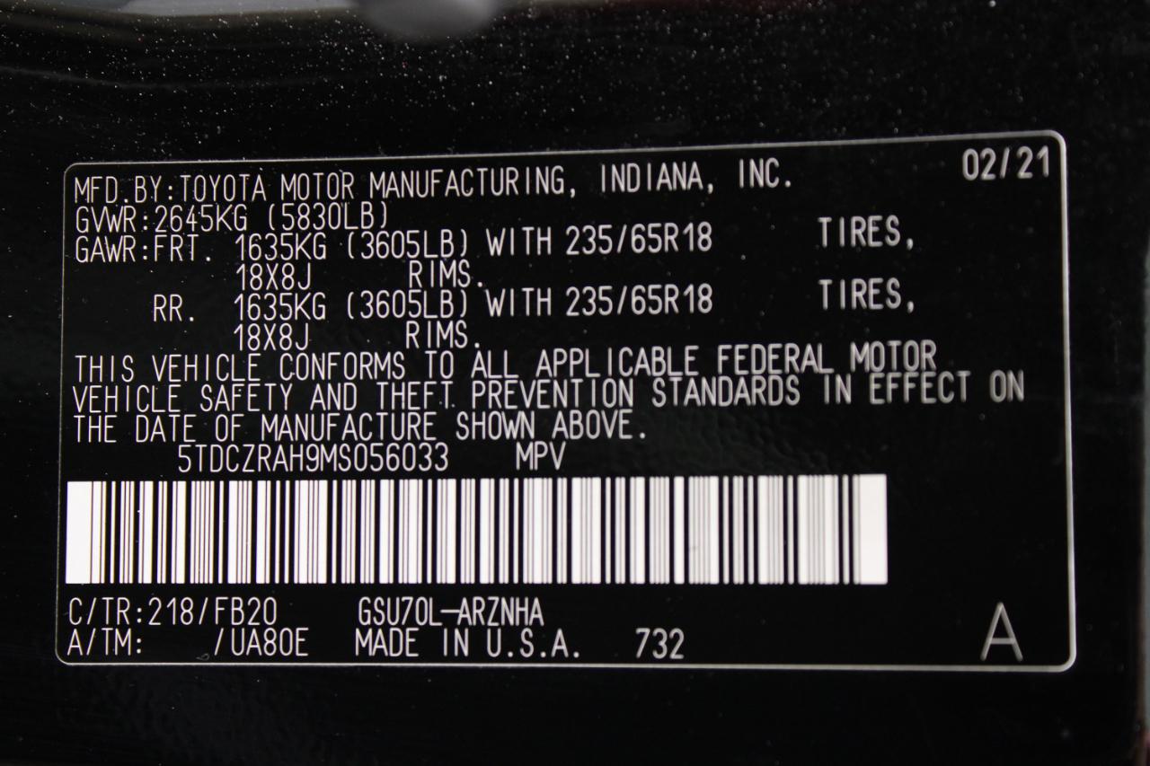 Toyota Highlander L FWD (Natl) 2021