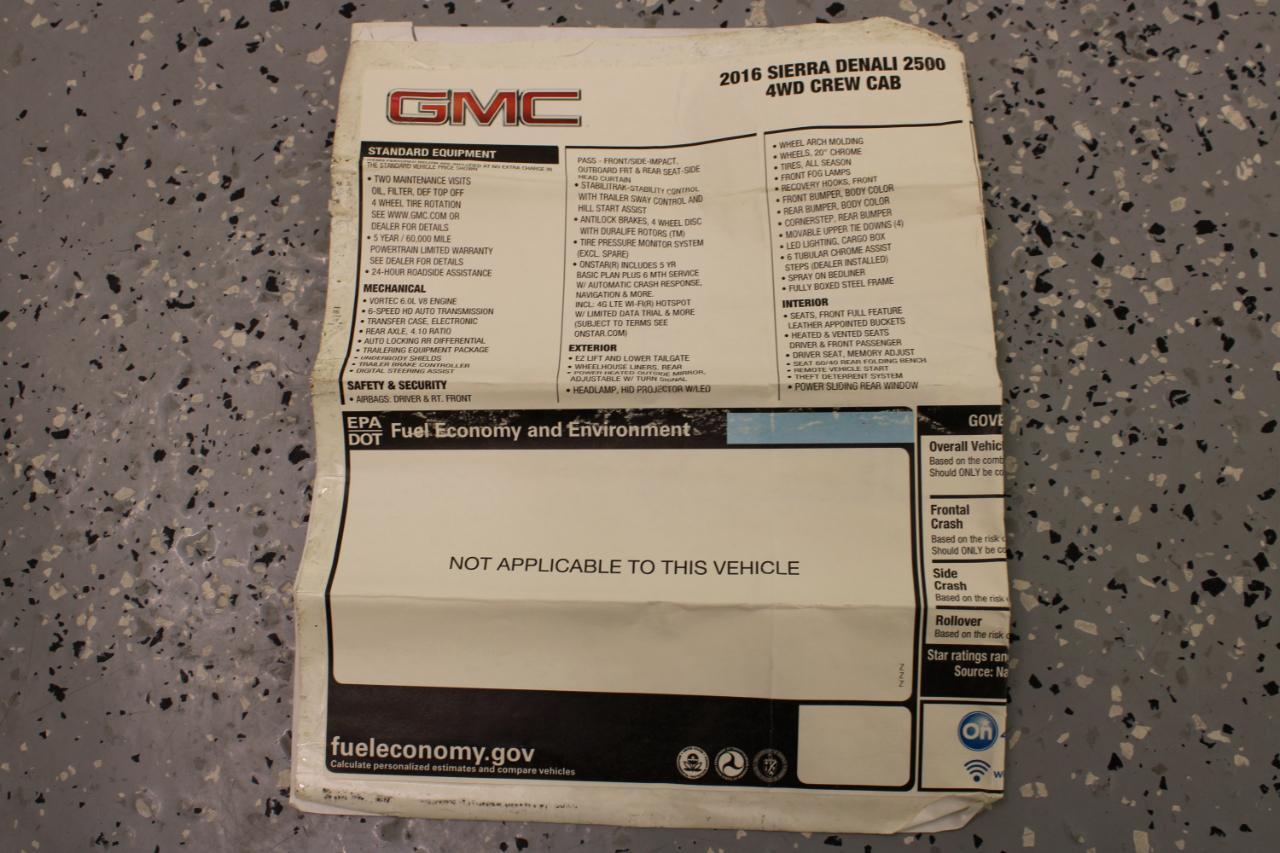 GMC Sierra 2500HD 4WD Crew Cab 153.7" Denali 2016