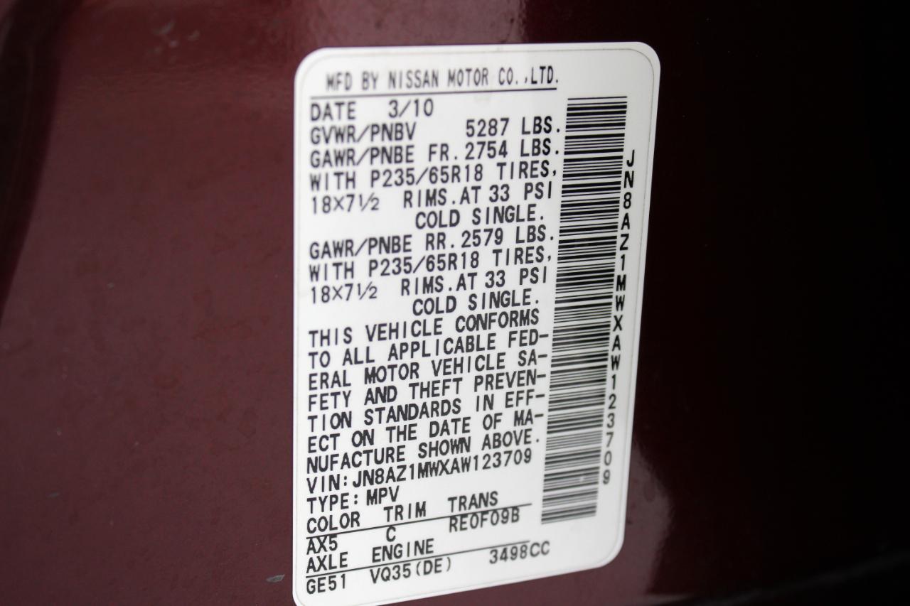 Nissan Murano AWD 4dr SL 2010