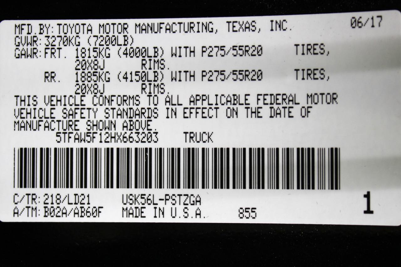 Toyota Tundra 4WD 1794 Edition CrewMax 5.5' Bed 5.7L FFV (Natl) 2017