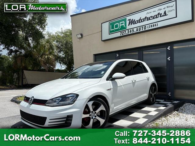 White 2015 Volkswagen Golf GTI Hatchback Front-Wheel Drive Automatic